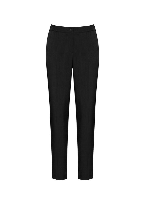 Ultra Comfort Zip front with 3/4 elasticated waist Pant - Black