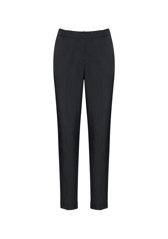 Ultra Comfort Zip front with 3/4 elasticated waist Pant - Charcoal