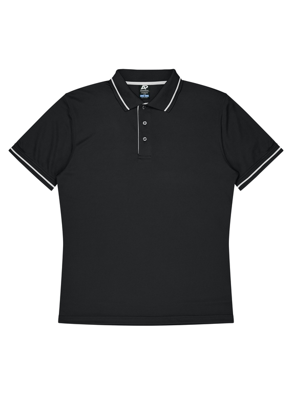 Cottesloe Polo Shirt - Men - Polyester, New mesh knit - Black/White