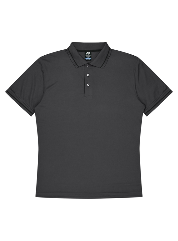 Cottesloe Polo Shirt - Men - Polyester, New mesh knit - Slate/Black