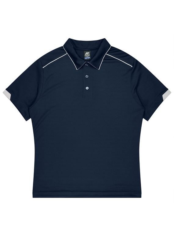 Currumbin Polo Shirt - Men - Polyester Mini Waffle knit - Navy/White