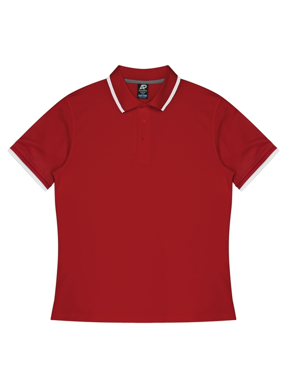 Portsea Polo Shirt - Men - Poly/Cotton (Cotton back fabric) - Red/White