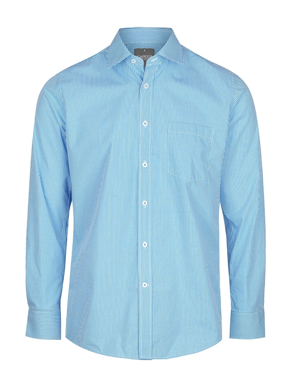 Westgarth Gingham Long Sleeve Shirt - Men - Teal
