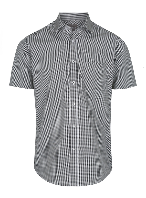 Westgarth Gingham Short Sleeve Shirt - Men - Black
