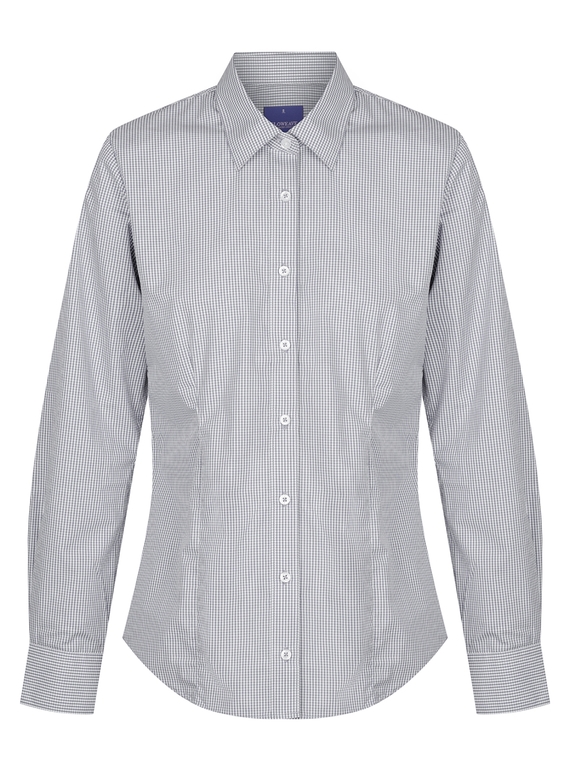 Westgarth Gingham Long Sleeve Shirt - Women - Grey