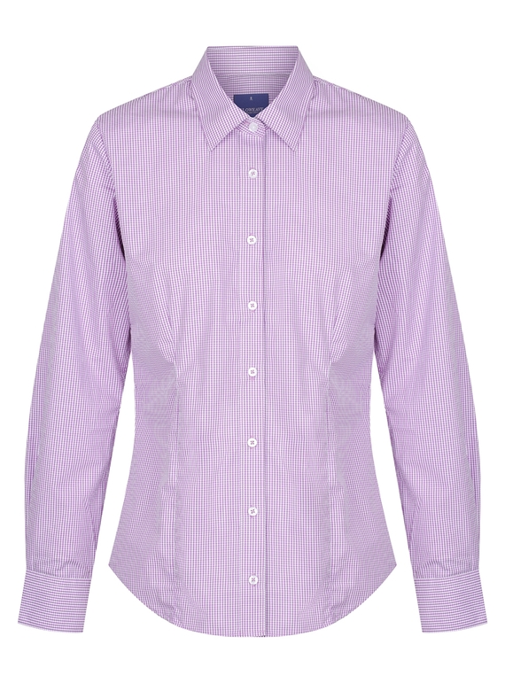 Westgarth Gingham Long Sleeve Shirt - Women - Lilac