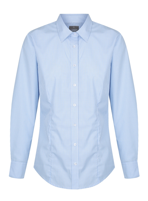 Westgarth Gingham Long Sleeve Shirt - Women - Sky