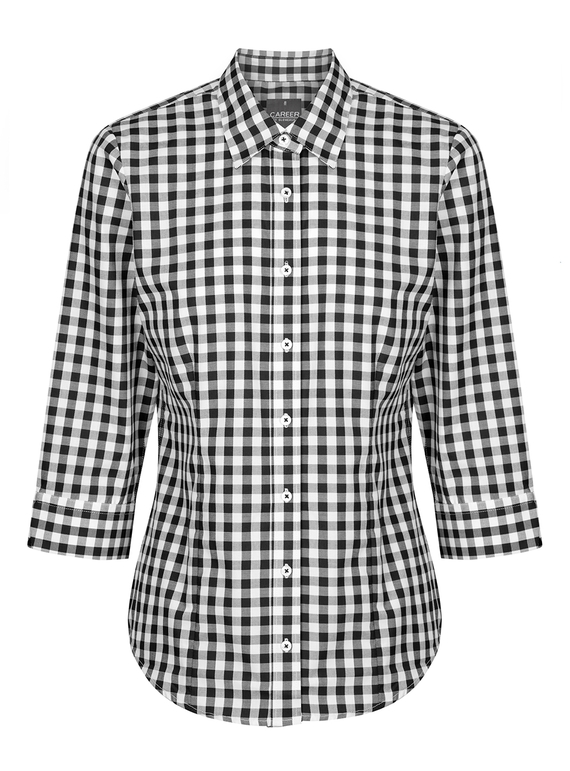 Degraves Royal Oxford 3/4 Sleeve Shirt - Women - Black
