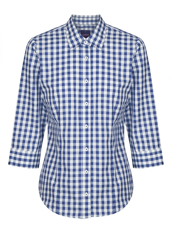 Degraves Royal Oxford 3/4 Sleeve Shirt - Women - Navy