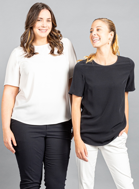 Taylor Short Sleeve Luxe Twill Top