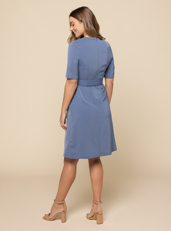 Mason Short Sleeve Luxe Twill Dress