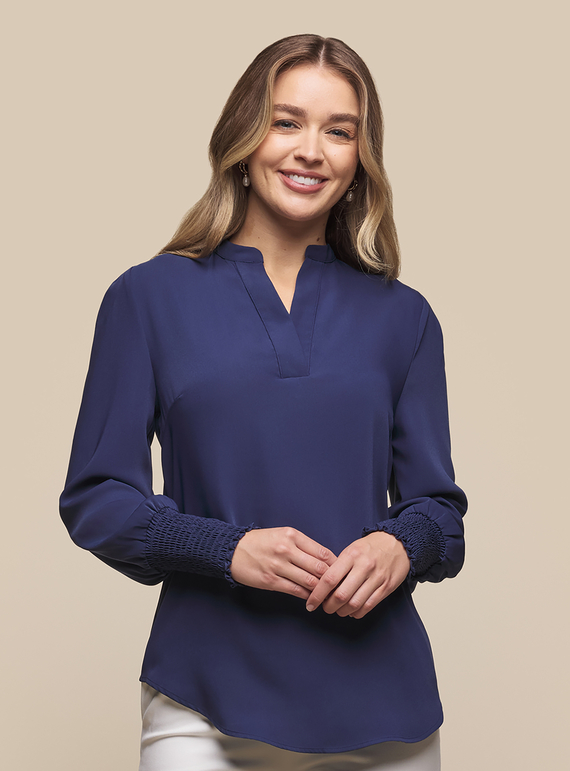 Marni Half Placket Recycled Poly Top - Women