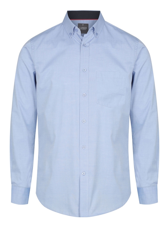 Bradford Fine Oxford Long Sleeve Shirt - Men - Blue