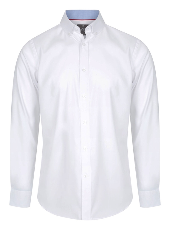 Bradford Fine Oxford Long Sleeve Slim Fit Shirt - Men - White