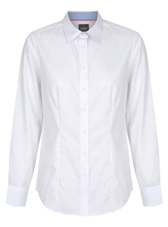 Bradford Fine Oxford Long Sleeve Shirt - Women - White