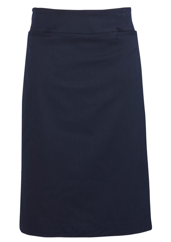 Relaxed Fit Lined Skirt - Cool Stretch - BIZ Corporates - Navy
