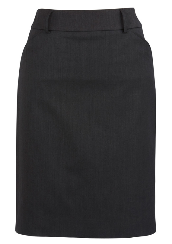 Multi Pleat Skirt - Cool Stretch - BIZ Corporates - Charcoal