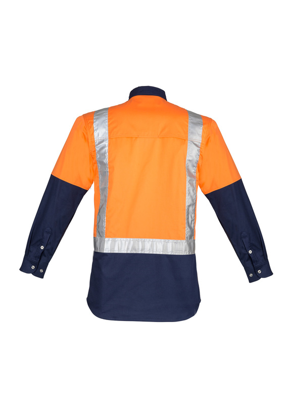 Industrial Long Sleeve Shirt - Shoulder Taped - Men - Back View