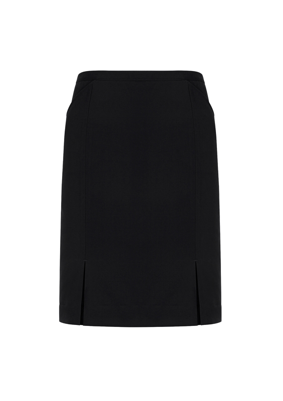 Siena Front Pleat Straight Skirt - Women - Black
