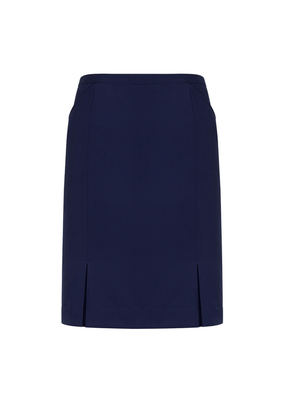 Siena Front Pleat Straight Skirt - Women - Marine