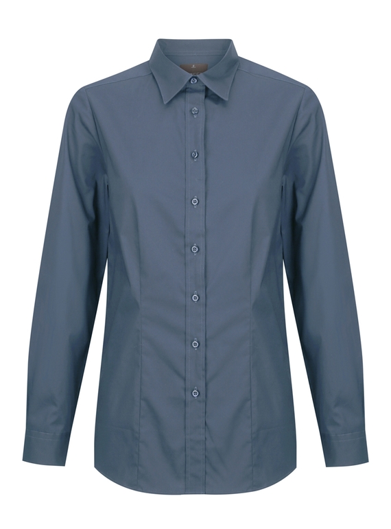 Olsen Cotton Stretch Shirt - Women  - Denim