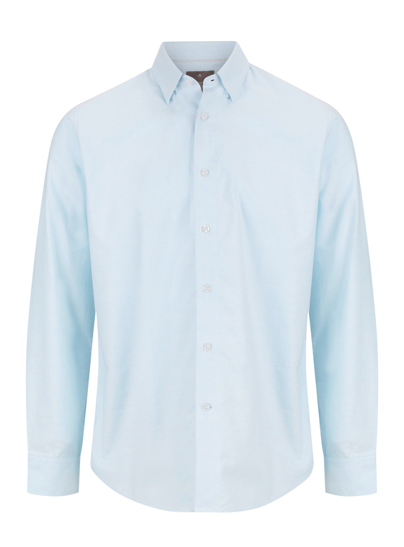 Ashton Cotton Oxford Shirt - Men - Blue