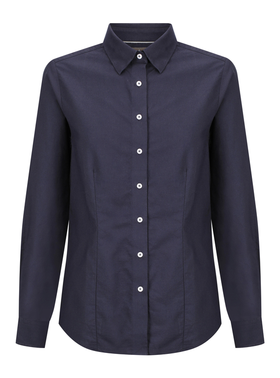 Ashton Cotton Oxford Shirt - Women - Navy