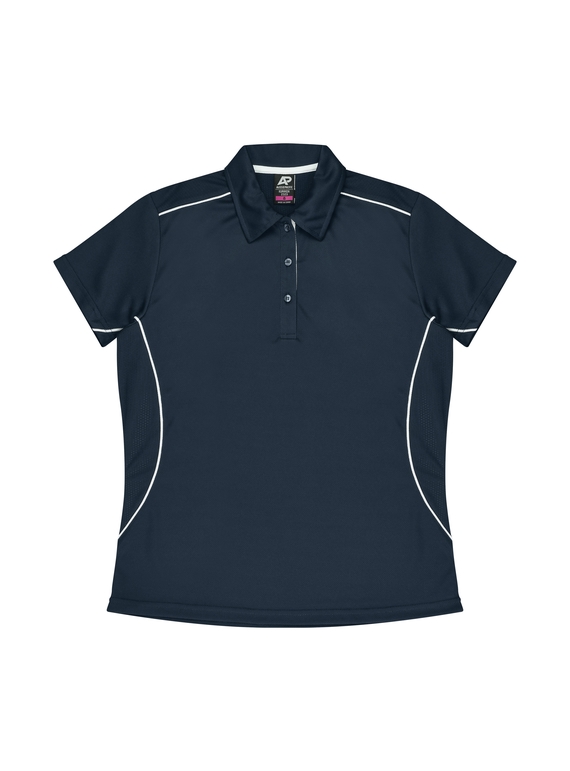 Kuranda Polo Shirt - Women - Polyester, New mesh knit - Navy/White
