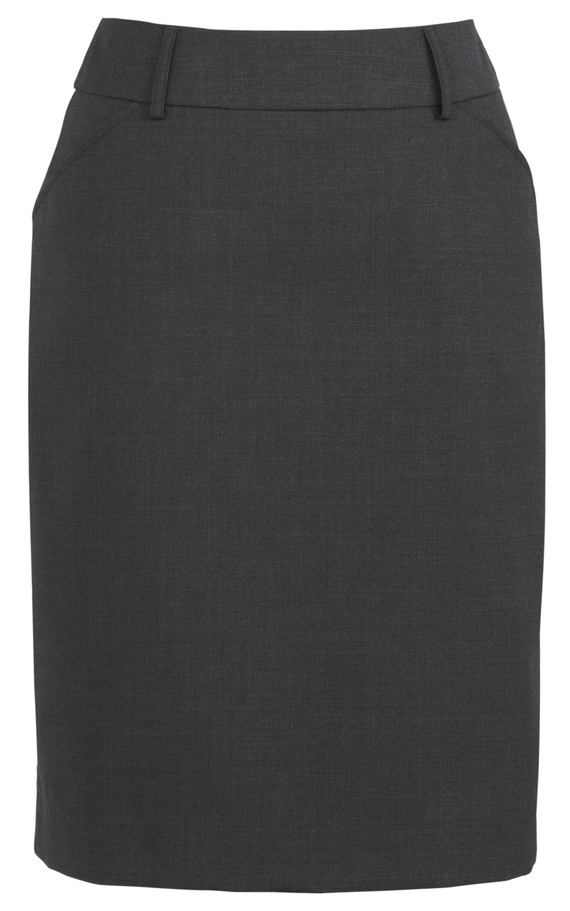 Multi Pleat Skirt - Wool Stretch - Charcoal