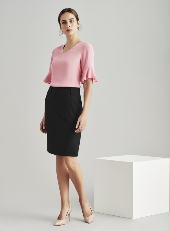 Multi Pleat Skirt - Wool Stretch