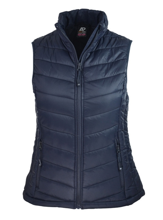 Snowy Puffer Vest - Women - Navy