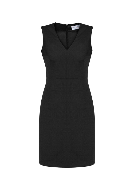 Sleeveless V Neck Dress - Cool Stretch - Women - Black