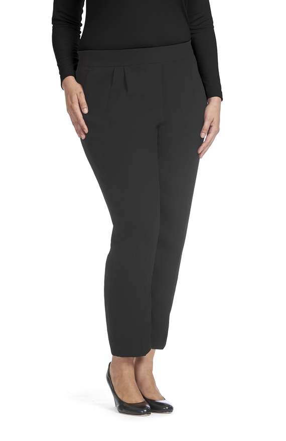 Women's Full Tapered Trousers with Elasticized Back 