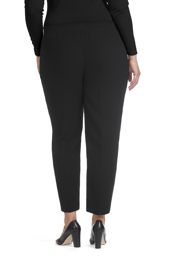 Women's Full Tapered Trousers with Elasticized Back 