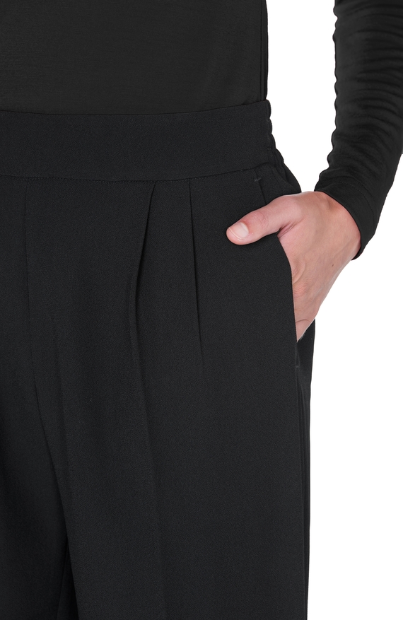 Women's Full Tapered Trousers with Elasticized Back 