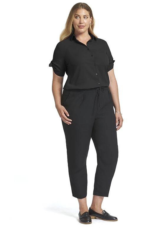 Women's Drawstring Cropped Trousers