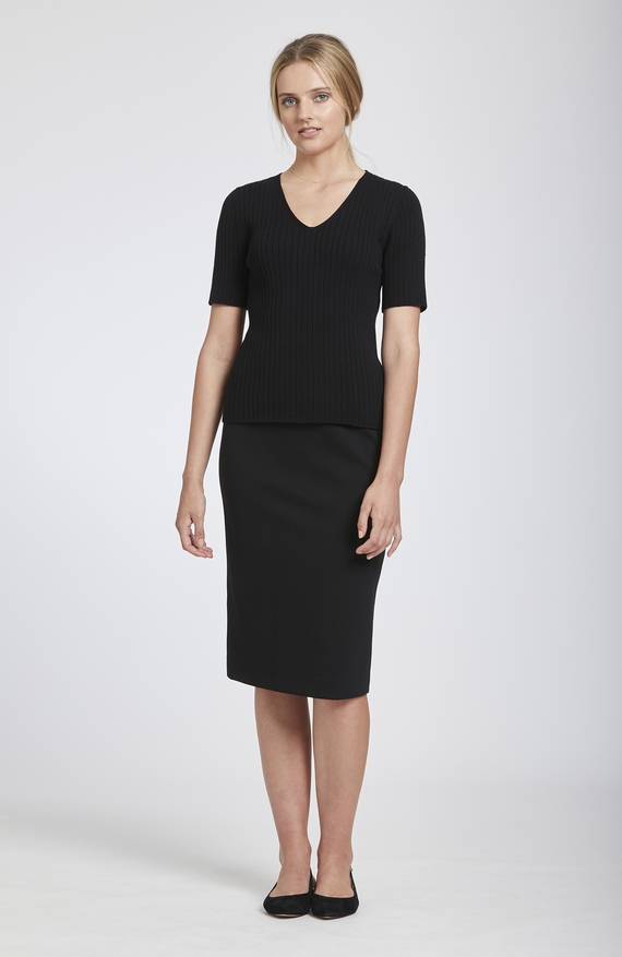 Pull-On Ponte Skirt
