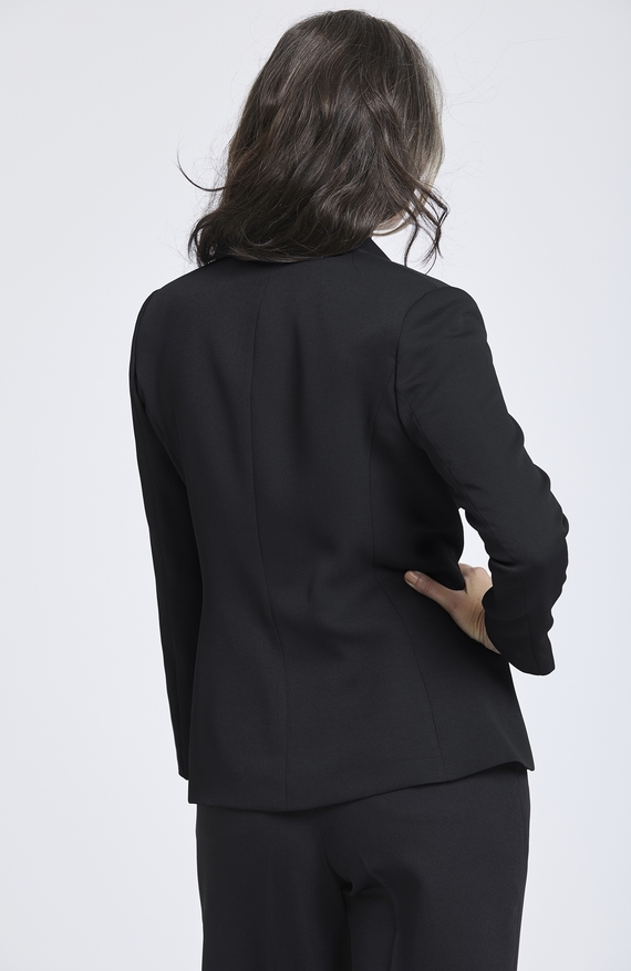 Collarless Jacket with Removable Tie