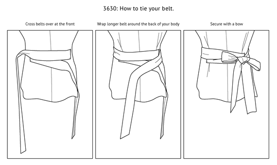 Tie Top with Extended Sleeve - Belt instructions