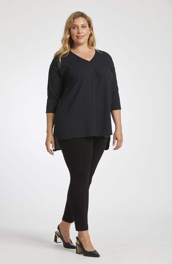 Loose Fit V Neck Tunic