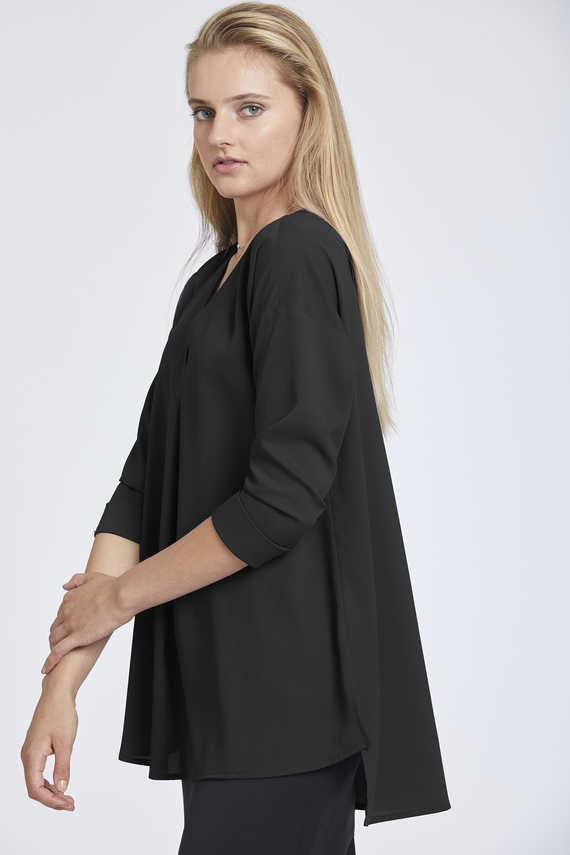Loose Fit V Neck Tunic