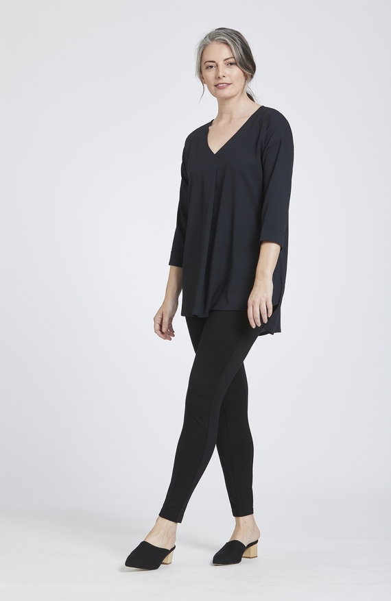 Loose Fit V Neck Tunic