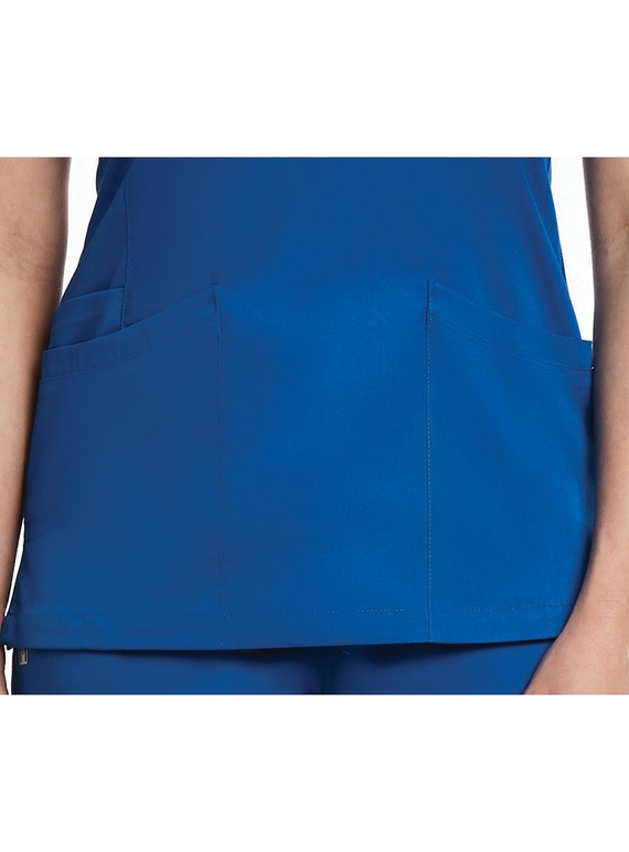 Matrix Curved Mock Wrap Scrub Top - Women