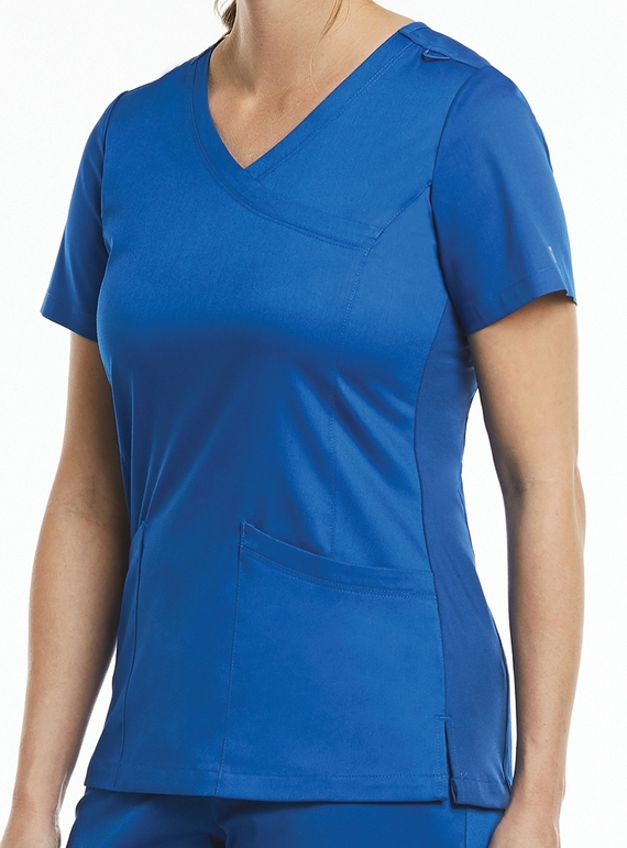 Matrix Curved Mock Wrap Scrub Top - Women