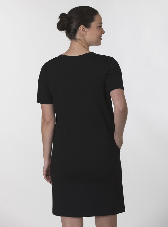 Maternity V Neck Shift Dress with Pockets - Women