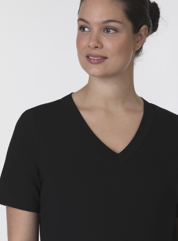 Maternity V Neck Shift Dress with Pockets - Women