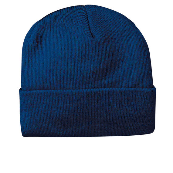 Knitted Acrylic Beanie - Navy