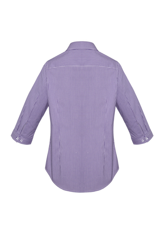 Newport 3/4 Sleeve Mini-Check Shirt - Women