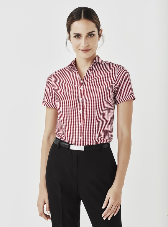 Springfield Short Sleeve 100% Cotton Check Shirt - Women