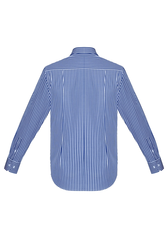 Springfield Long Sleeve 100% Cotton Check Shirt - Men - Back View